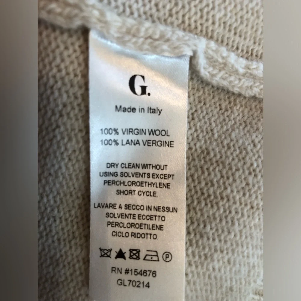 Share G. Label by Goop Virgin Wool Cardigan, No Belt, MED, Oatmeal, MSG 595 - Picture 10 of 11